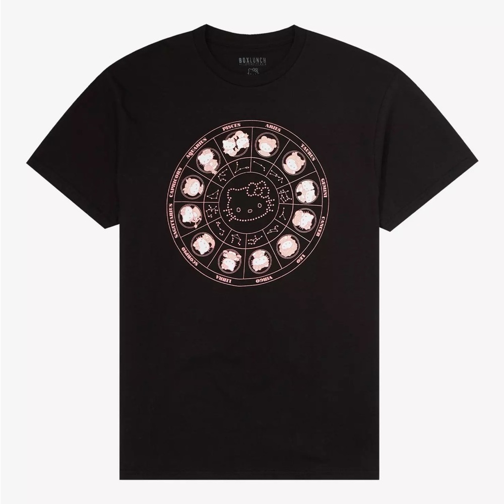 BoxLunch Sanrio Hello Kitty Zodiac Graphic TShirt Black Women’s Small Horoscope